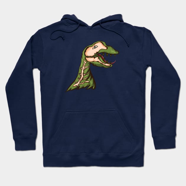 green dinosaur Hoodie by nixsasa